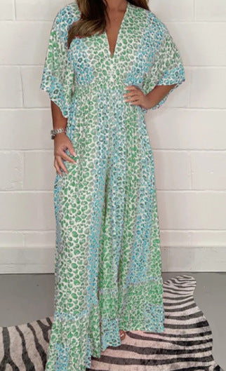 Alicia™| Confortable, Robe colorée au design unique Vert